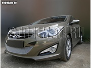 Аксессуары Защита радиатора Premium для Hyundai I40 c 2012 г.в. (Хром)