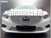 Аксессуары Защита радиатора Premium для Mazda 6 c 2012 г.в. (Хром)