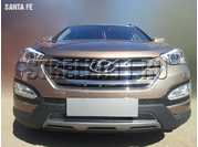 Аксессуары Защита радиатора Premium для Hyundai Santa FE (Хром)