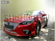 Аксессуары Защита радиатора Premium для Mazda 3 c 2014 г.в. (Хром)