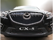 Аксессуары Защита радиатора Premium для Mazda CX-5 2012 г.в.(Хром)