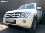 Аксессуары Защита радиатора Premium для Mitsubishi PAJERO 4 с 2012 г.в.рестайлинг