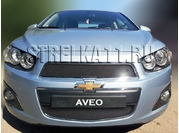 Aveo (2011-) Защита радиатора для Chevrolet Aveo (Хром)