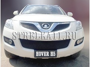 Almera Classic (2006-) Защита радиатора для Hover H5 (Черный)