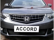 HONDA Защита радиатора для Honda Accord 8 2008-2012г.в. до рестайлинг (Черный)