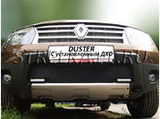 RENAULT Защита радиатора для Renault Duster с вырезами под ДХО. (черный)