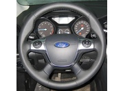 FORD Кожаная накладка на руль Ford Focus III, черная