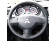 Аксессуары Кожаная накладка на руль Mitsubishi Lancer X, черная