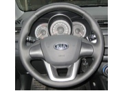 KIA Кожаная накладка на руль Kia Rio III, черная