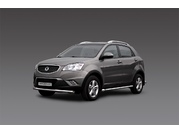 Защита порогов Защита порогов Ø63мм SsangYong Action (нерж) -2012г-